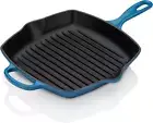 Le Creuset Signature Cast Iron Square Grillit, 26 Cm, Marseille Blue