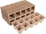 SEWOART 20 Pack Deep Seedling Pots Transplant-Friendly Pulp Trays Drainage for Flower Herb Vegetable Seedlings DIY