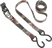 HEALEEP Camouflage Heavy Duty Ratchet Straps for Secure Cargo Fastening Tension Tie Down Straps for Motorcycles Trucks Trailers and Luggage Moving