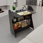 Portable Mobile Desk – Adjustable Angle, Rolling Computer Desk, Black