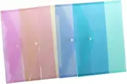 COHEALI 20pcs Clear Polypropylene Document Folder with Snap Button Transparent Storage for Organizing Papers