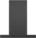 Haier 600 Series 60cm Box Chimney Wall Rangehood, Hood to Hob, Black