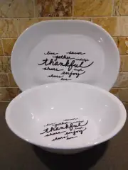 ❤️ NEW Corelle CELEBRATIONS THANKFUL Serving Piece Choose: PLATTER or 2-Qt BOWL
