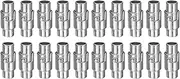 uxcell 20pcs Leather Cord End Clasp 4mm Hole Magnetic Cord End Caps Closures Leather Bracelet Buckle for Jewelry Making DIY Supplies Crafts, Silver Tone
