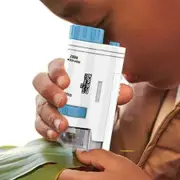 Handheld Microscope For Kids 200X Led Lightweight Pocket Microscope Educational Mini Pocket Outdoor Toy For Kids