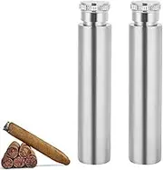 2Pcs Stainless Steel Tube Flask, Mini Small Pocket Flask Pocket Whiskey Bottle 1 Oz Portable Mini Tubular Hip Flasks Hip Flask Wine Tube Pocket Hip Flask Pocket Drinking Tubular Bottle