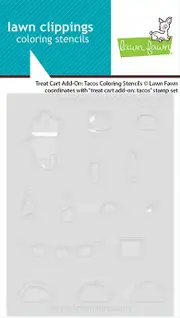 Lawn Fawn Treat Cart Add-On: Tacos Coloring Stencils