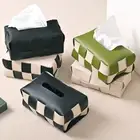 Weave Pattern Drawer Box Has Texture Tissue Bag Leather Suction Box Home