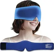 Cooling Gel Eye Mask for Puffy Eyes, Dark Circles, Migraine Relief(Ice Blue)