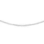Sterling Silver Curb Beveled 55cm Chain