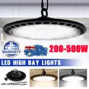 200W 500W UFO LED High Bay Light Warehouse Industrial Shed Workshop Factory Lamp