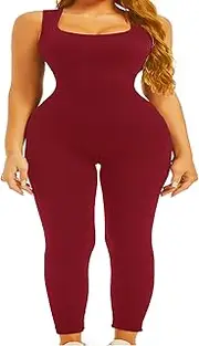 [Sliot] Unitard Jumpsuits for Women Tummy Control Long Bodysuits for Women Full Length Yoga Full Body Suit Compression Jumpsuit