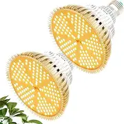 MILYN 100 W Pack of 2 LED Plant Lamps, E27 Sunlike Full Spectrum Grow Light for Fast, Healthy Plant Growth, Ideal for Garden, Greenhouse, Indoor Plants, Seedlings, Vegetables & Flowers