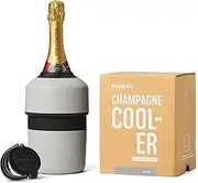 Huski Champagne Cooler | New | Award-Winning Iceless Design with Detachable Bottle Stopper | Keeps Wine Cold up to 6 Hours | Fits Most 750ml Champagne, Prosecco & Sparkling Wine Bottles (Stone Grey)