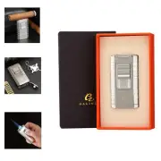 Galiner Windproof 3 Jet Flame Cigar Lighter W/ Punch Holder Refillable Gift Box