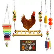 6 Pack Chicken Toys – with Xylophone, Chicken Swing, Vegetable Feeder, Sign, toy