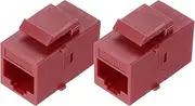 uxcell 2 Pack RJ45 Ethernet Coupler, Female to Female Cat6 Coupler Ethernet Extension Adapter Network Connector for Cat6/Cat5e/Cat5,Red