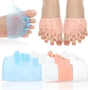 Silicone Toe Separator, Toe Spacers for Men Women, Metatarsal Pads, Breathable & Soft Correct Toes, 4 Pairs Gel Toe Separators For Bunion