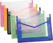 DIYEAH 5pcs File Holder Storage Bins with Lids Life Binder Important Documents Poly Envelopes Plastic Envelopes with Snap Closure Waterproof Folder for Documents Files Folders Pp Plastic