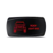 Rocker Switch for Jeep Wrangler JK Roof Light Bar Symbol - Horizontal - Red LED