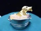 2002 Puppy in a Tub Estee Lauder Solid Perfume Compact - NIB