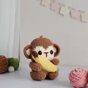 Monkey Crochet, Handmade Crochet Amigurumi Toy Gift, Animal Amigurumi Toy