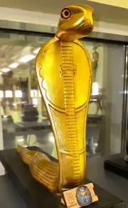 Golden Egyptian Snake Statue – Symbol of Power and Protection