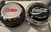 coca cola yoyo Yo Yo x2 one black one silver