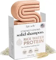 Kitsch Rice Water Shampoo Bar for Hair Growth | Rice Shampoo Bar for Strengthening Weak or Damaged Hair | Made in USA | All Natural Hair Growth Shampoo Bar | Vegan Hair Soap Bar | Zero Waste, 3.2oz