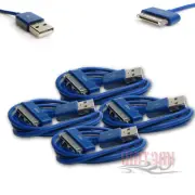 4 6FT USB SYNC DATA POWER CHARGER CABLE APPLE IPAD IPHONE 4S 3GS IPOD NANO BLUE