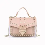Classic PVC Handbag Creative Design Chic Rivet Fashion Clutch Totes PU Shoulder Bag Composite Set
