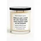 Peach Design Organics Funny Candle White Citrus Sage 75 Hour Burn