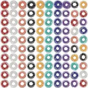 100 Pack Spiky Sensory Finger Rings, Acupressure Rings Spiky Sensory Finger Rings for Teens, Adults, Silent Stress Reducer and Massager Fidget Ring for Anxiety for Men, Women, Adults