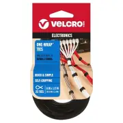 Cable Ties Velcro 25 Pc Reusable 8"x1/2" Wire Office Organization Bundle Straps.