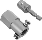 GANAZONO 1 Set Drill Adapter Trailer Jack Handle Top Tow Scissor Power Crank Drill Bit Adapter for Tight Spaces Connector Replacement Camper Kit Pop Level Wind Car Silver Stainless Steel
