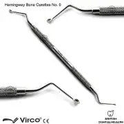 HEMINGWAY BONE CURETTES No. 0 SPOON SCOOP TYPE PERIODONTAL DENTAL IMPLANT LAB
