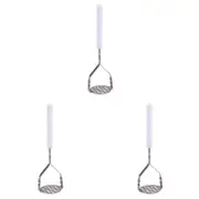 3PK Appetito Stainless Steel Mini Masher White Home Kitchen Cooking