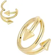 [Pierced Koala] 2PCS Titanium Nose 16G Double Hoop Arrow Spike Septum Jewellery Hinged Segment Ring Body Piercing Nose Hoop Lip Clicker Tragus Daith Eyebrow Ring Helix Cartilage Rook Earrings