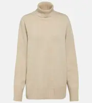 [The Row] The Row Stepny wool and cashmere turtleneck sweater AU 14 beige