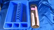 New Scanpan Spectrum Bread Knife + New Dishrack Drainer. See Photos.