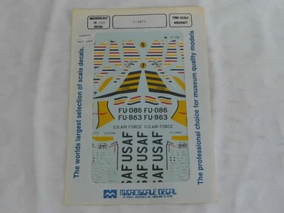 1/72 Micro Scale Decals Sheet 72288 F-86Fs USAF Sabres FU-086 863 NEW