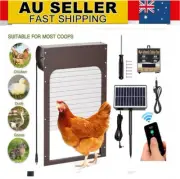 Solar Automatic Chicken Coop Door Remote Control Time Sensing Roll-up Door LCD