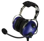 SkyLite Children Youth MP3 GA Aviation Pilot Headset SL-900MC with Bag ~ Blue