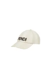 Fendi Logo Embroidered Curved Peak Cap light brown