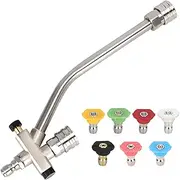 Toyosport Dual Connector Pressure Washer Wand, Foam Cannon Dual Connector Lance with 7 Spray Nozzles, 1/4 in Quick Connection, Washing Wand for Car Washing, Floor Cleaning