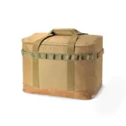 Outdoor Camping Storage Bag Khaki Large Storage Bags Camping Tableware Picnic AU