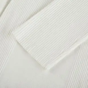 【GAP】女裝 V領針織外套-白色(836544)