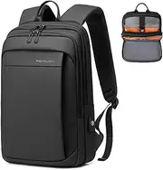FENRUIEN Slim Laptop Backpack 15.6 Inch, Black