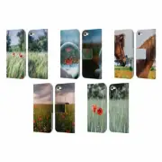 OFFICIAL SIMONE GATTERWE POPPYFIELD LEATHER BOOK CASE FOR APPLE iPOD TOUCH MP3