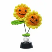 Catzon Smiley Shaking Sunflower Car Dashboard Decoration-Double Headed
